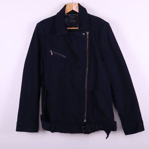 BANANA REPUBLIC Navy Belted Jacket
